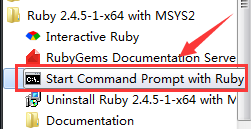 启动 Ruby 的 Command 控制面板