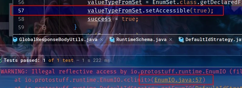 protostuff 中的非法反射访问代码段