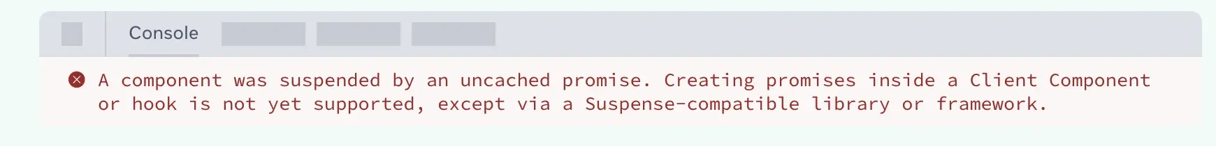 use 不支持渲染中创建的 Promise