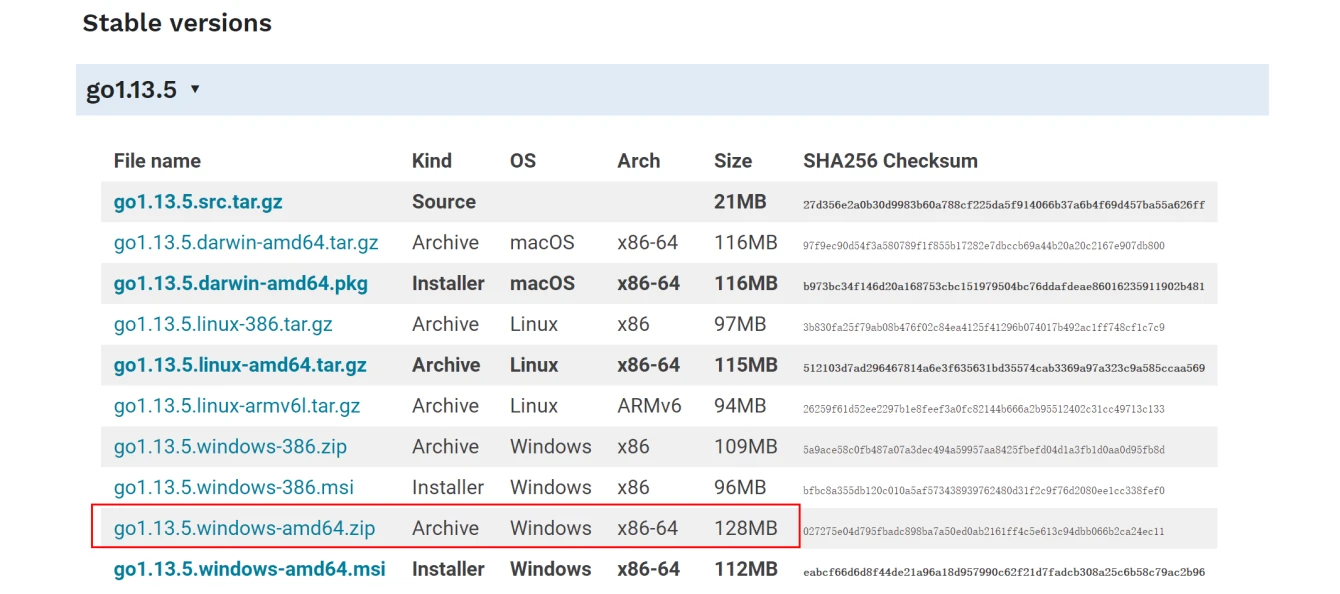 Go 语言版本展示