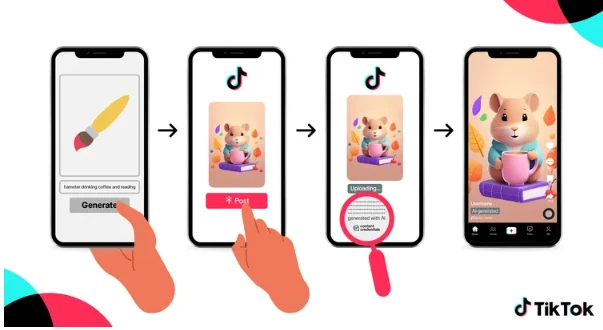 TikTok 新增 “AI 生成” 标签,识别标注第三方生成的 AI 内容