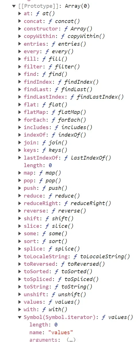 数组上的迭代器属性