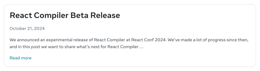 React Compiler Beta 版