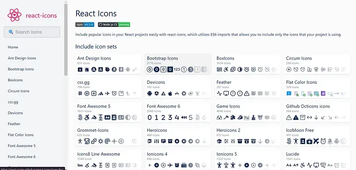 React Icons:React 开发者的福音
