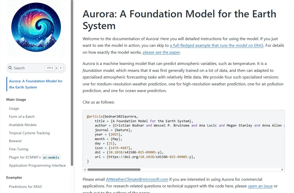 微软开源 Aurora AI 气象模型,助力天气与环境监测