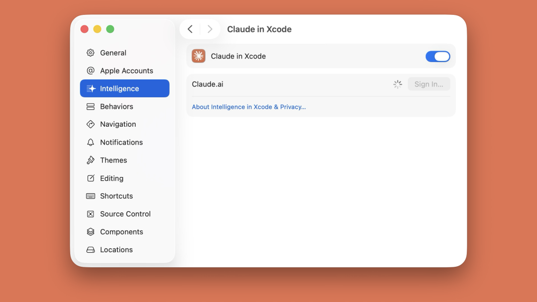 Claude 正式登陆 Xcode