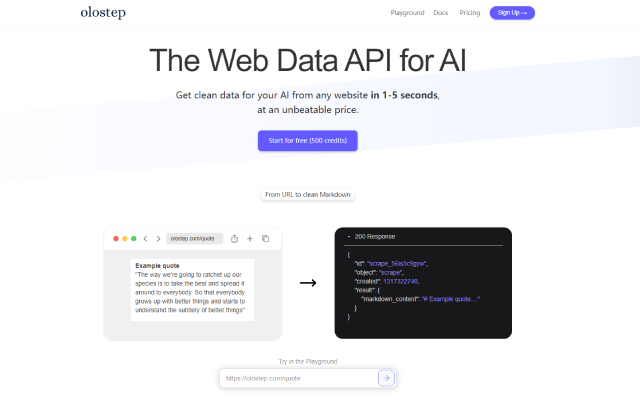Olostep 强大的Web数据爬取工具