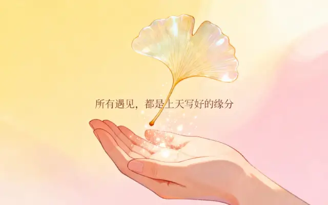 所有遇见，都是上天写好的缘分