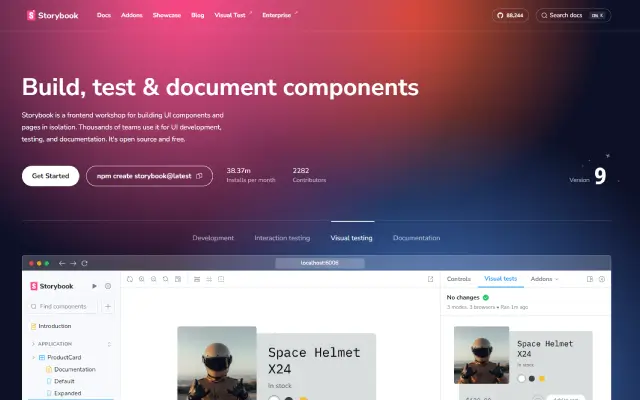 Storybook: 创建组件文档，可以写多个 story