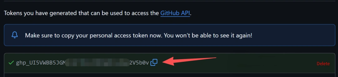 得到 Github Token