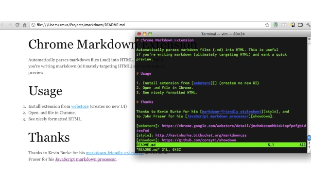 谷歌浏览器插件Markdown Preview Plus自动把Markdown转换为HTML语法