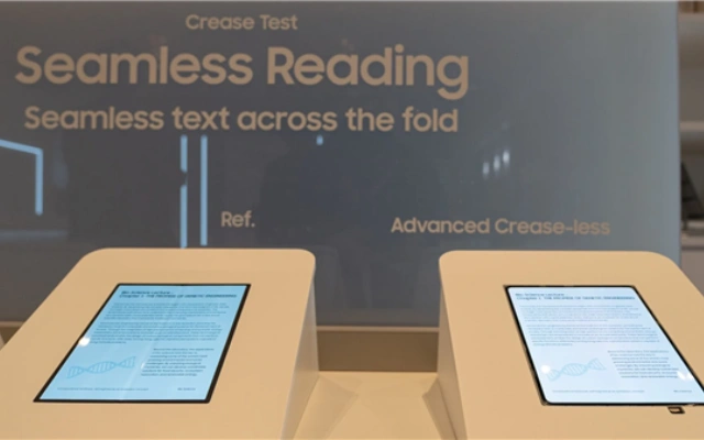 三星发布全新无折痕折叠屏OLED面板