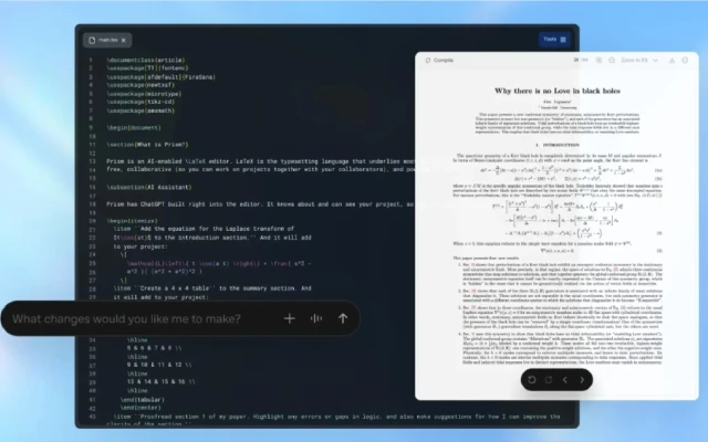 OpenAI 升级科研工作空间 Prism：整合代码环境，接入 GPT‑5.3